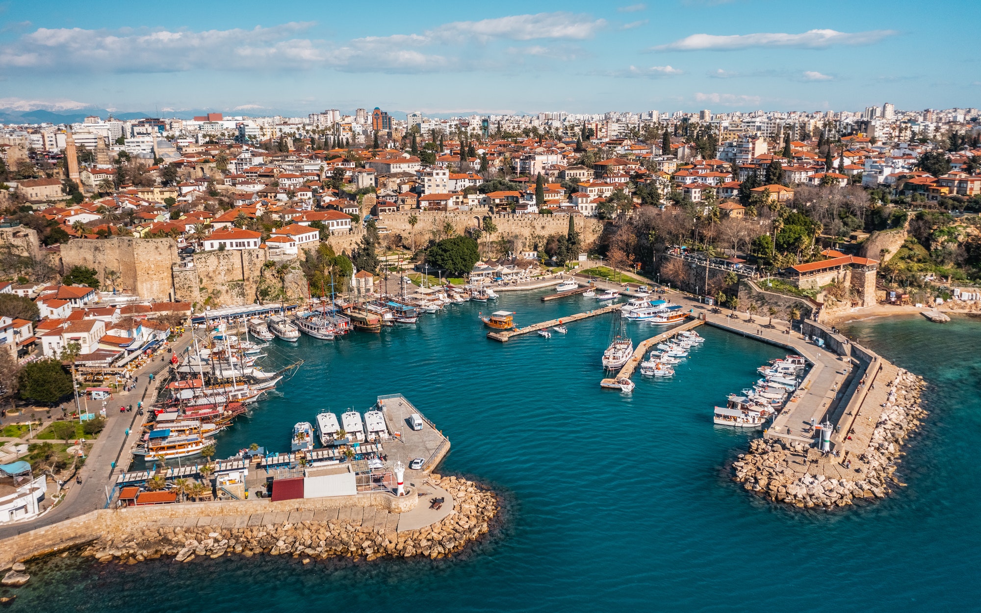 Aerial view of Antalya downtown